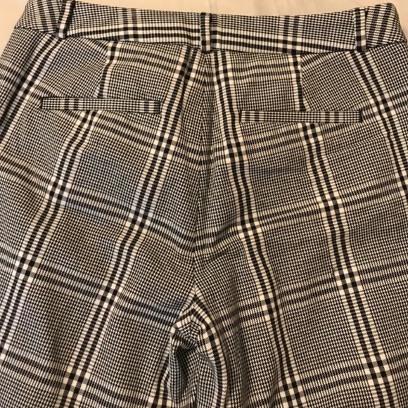 Banana Republic Sloan Pants Womans 6 Houndstooth Plaid Crop Rayon - Picture 3 of 8